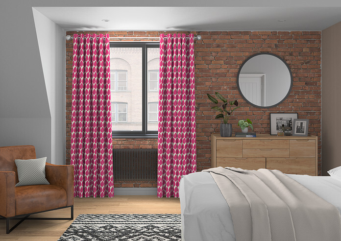 Lazza, Cerise - Made to Measure Curtains - Image 5